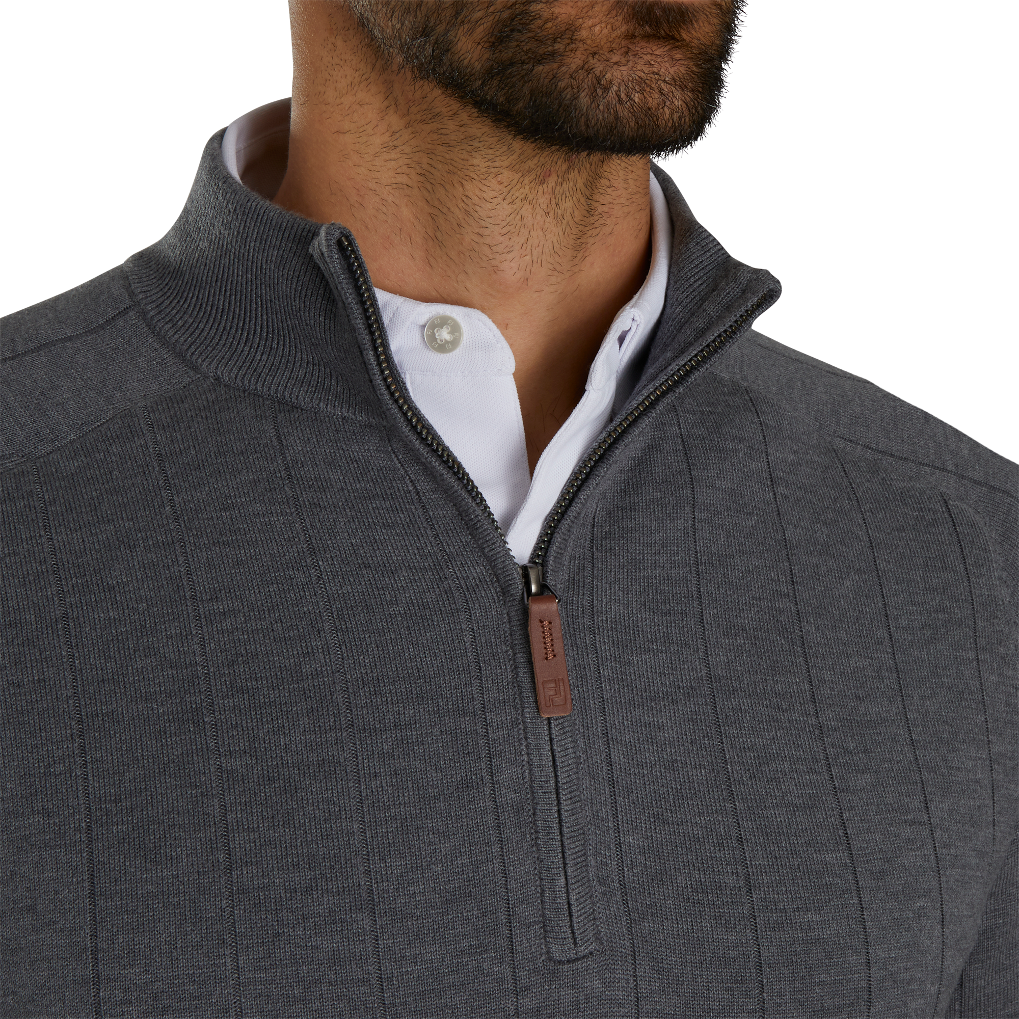 Wool Blend Drop Needle Lined Pullover