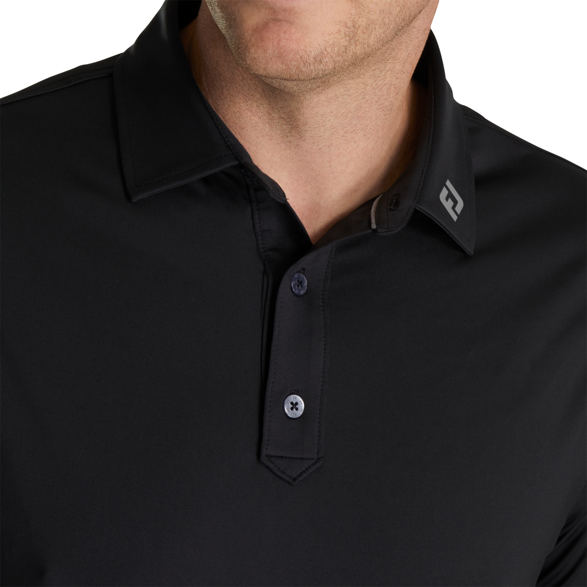Solid Lisle Set On Placket