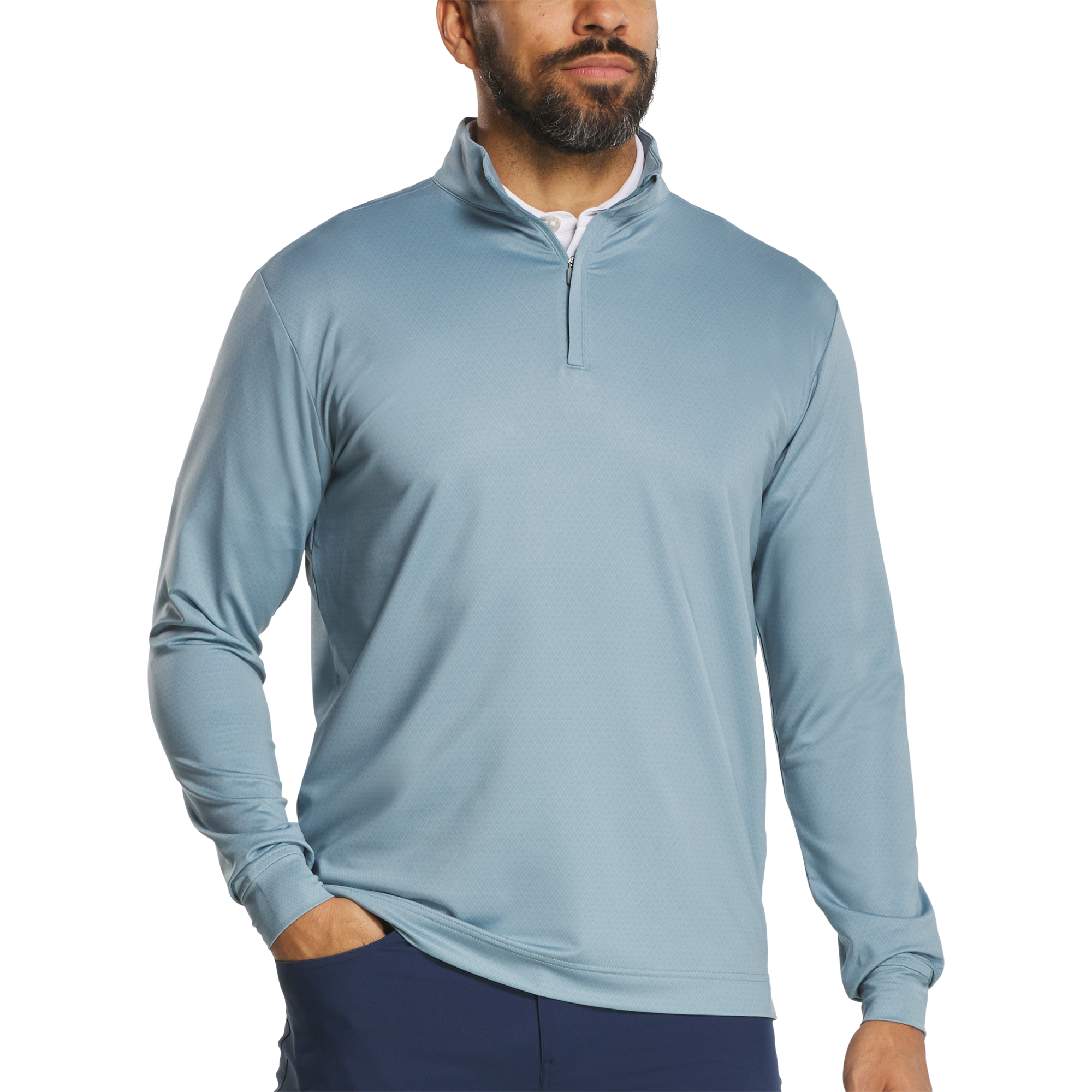 Tonal Deco Diamond Print Midlayer