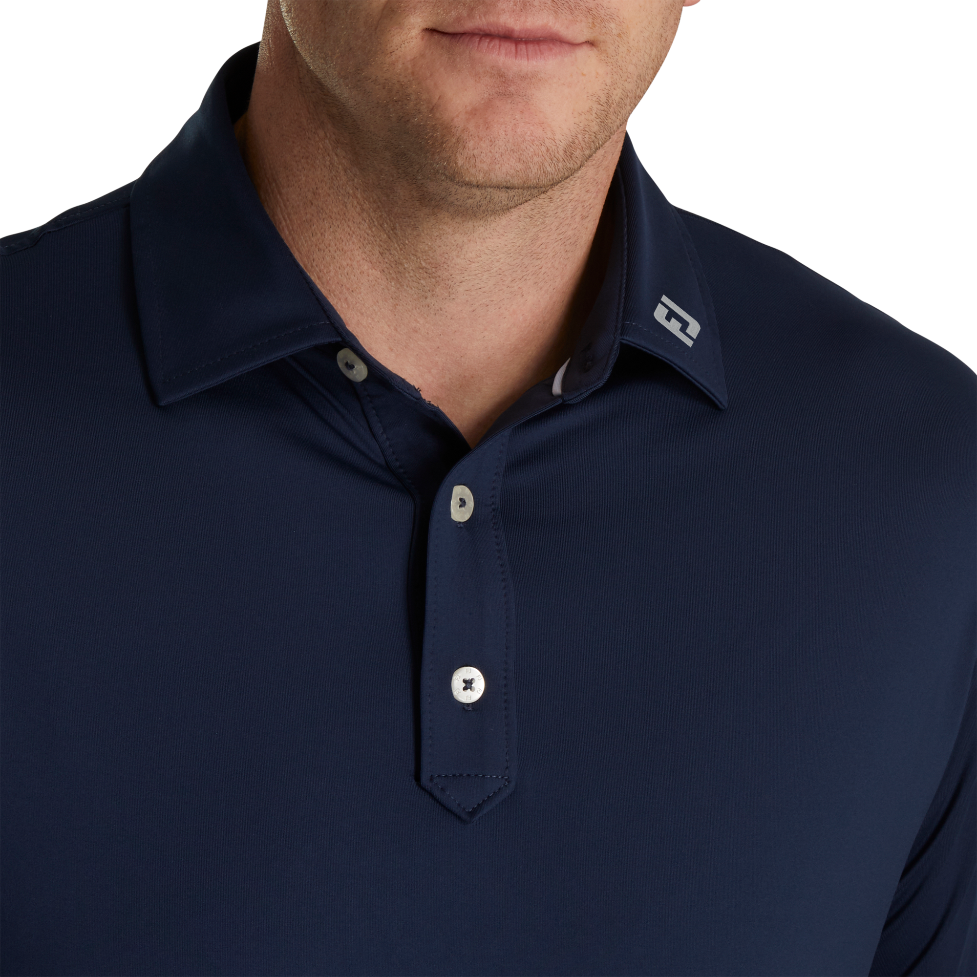 Solid Lisle Set On Placket